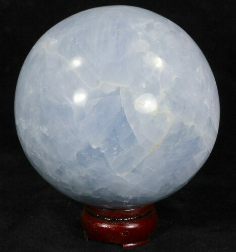 Polished Blue Calcite Sphere - Madagascar #32132